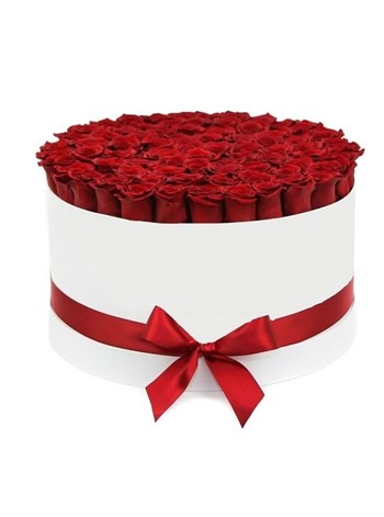 Beyaz Kutuda Kırmızı Güller