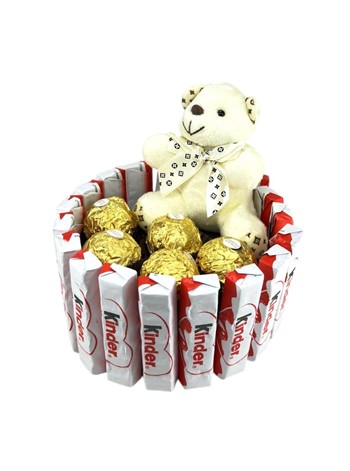  Kinder Kaplı  Rocher Çikolata Peluşlu